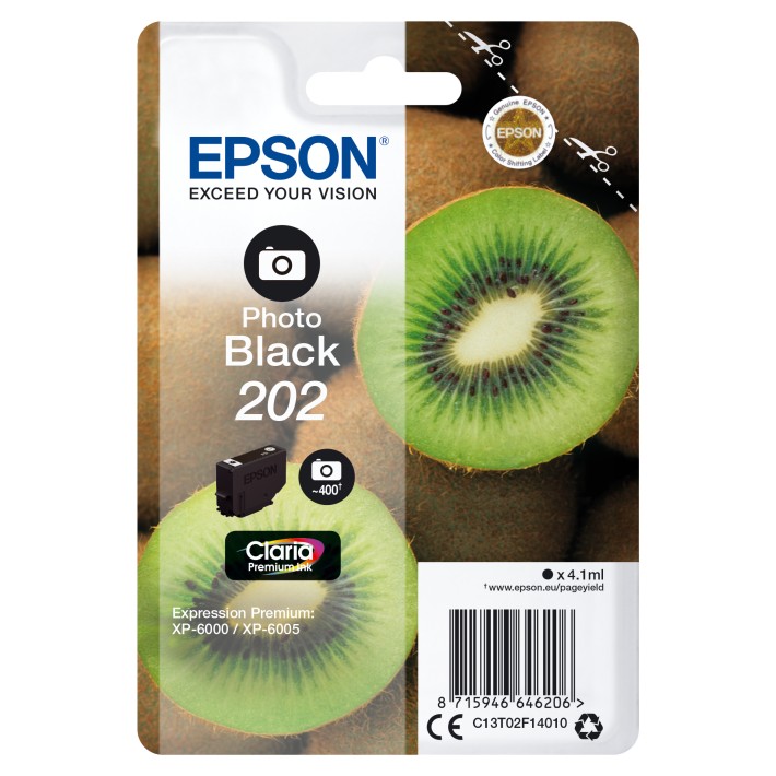 Epson Kiwi Singlepack Photo Black 202 Claria...