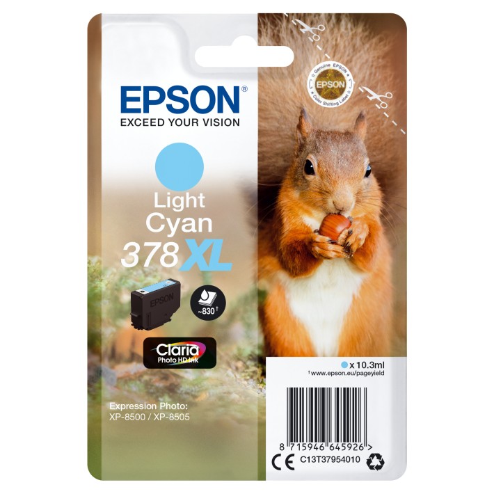 Epson Squirrel Singlepack Light Cyan 378XL...