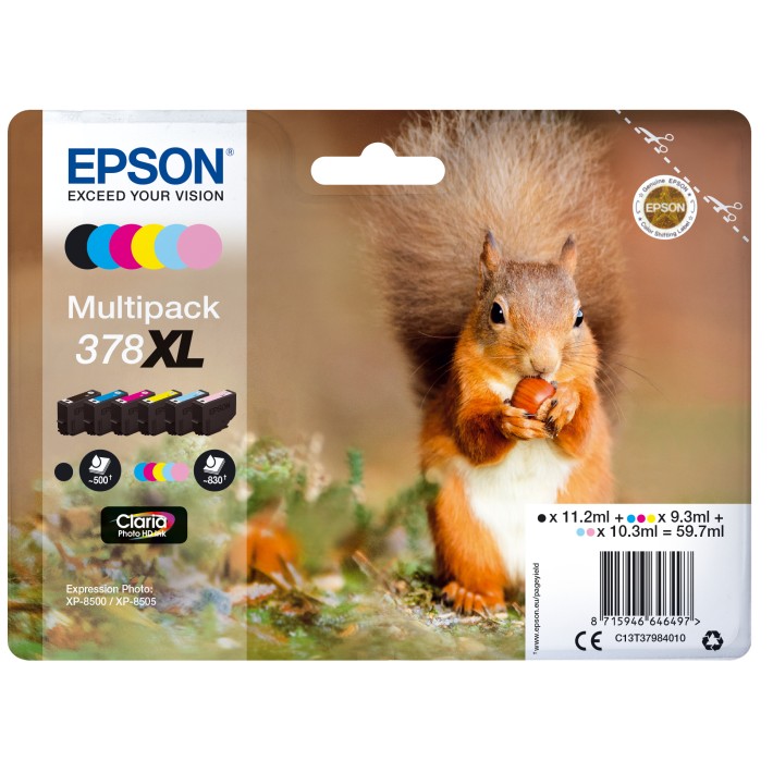 Epson Squirrel Multipack 6-colours 378XL Claria...