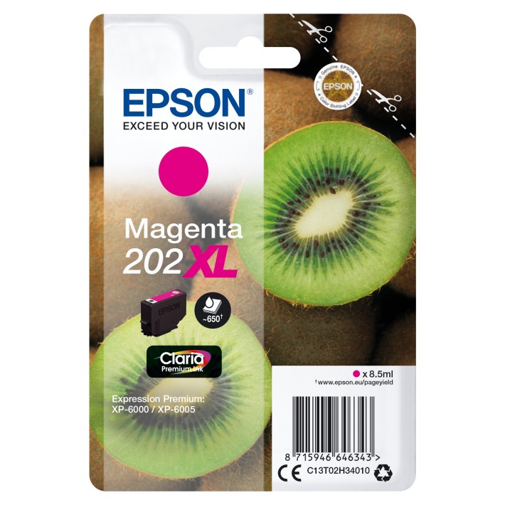 Epson Kiwi Singlepack Magenta 202XL Claria...