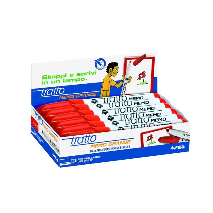 Tratto 852002 evidenziatore 12 pz Rosso