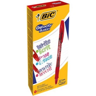 BIC Gel-ocity illusion Penna in gel con cappuccio Rosso...