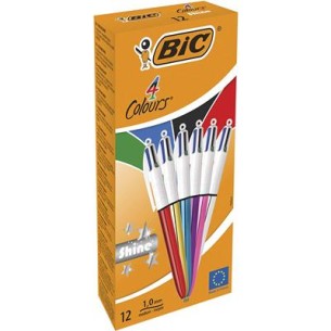 BIC 4 Colours Shine Nero, Blu, Verde, Rosso Penna a sfera...
