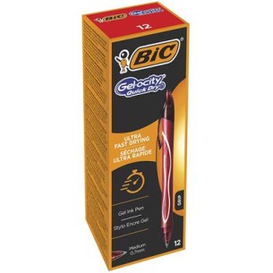 BIC Gel-ocity Quick Dry Rosso Penna a sfera retrattile a...