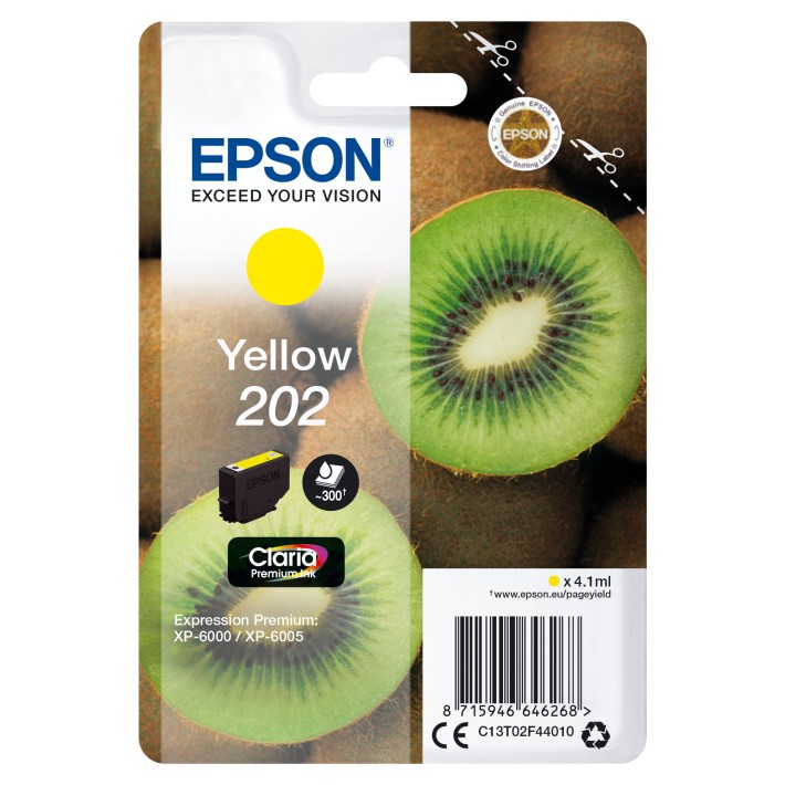 Epson Kiwi Singlepack Yellow 202 Claria Premium...