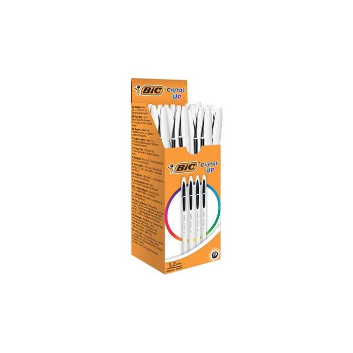 BIC Cristal Up Nero Penna a sfera Medio 20 pz