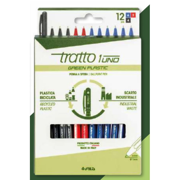 Tratto F04020000 penna a sfera Nero, Blu, Rosso...
