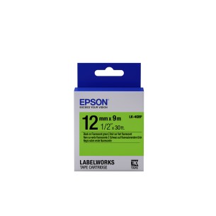 Epson Nastro fondo Fluorescente Verde per testo Nero 12/9...