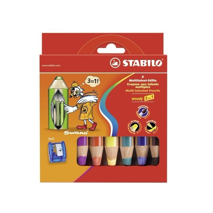 STABILO woody 3 in 1 Multi 6 pz
