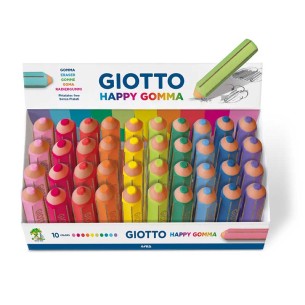 Giotto Happy Gomma gomma per cancellare Blu, Corallo,...