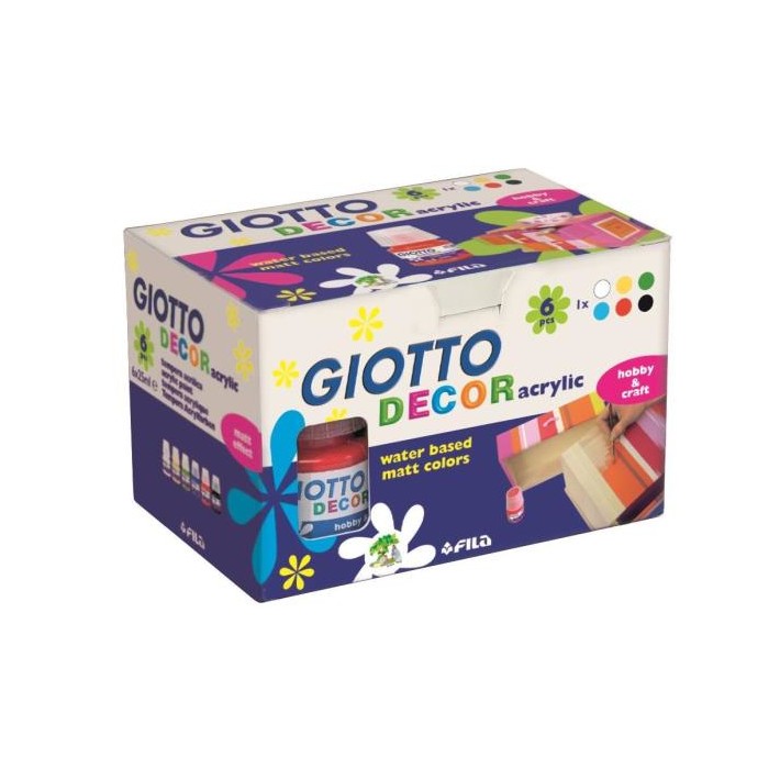 Giotto Decor pittura ad acqua 25 ml 6 pz