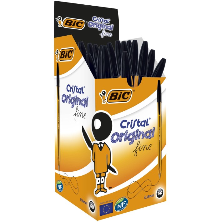 BIC 872731 penna a sfera Nero Fine 50 pz