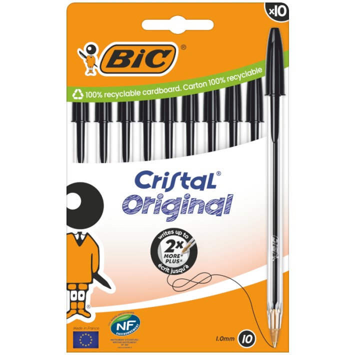 BIC 516353 penna a sfera Nero Medio 10 pz