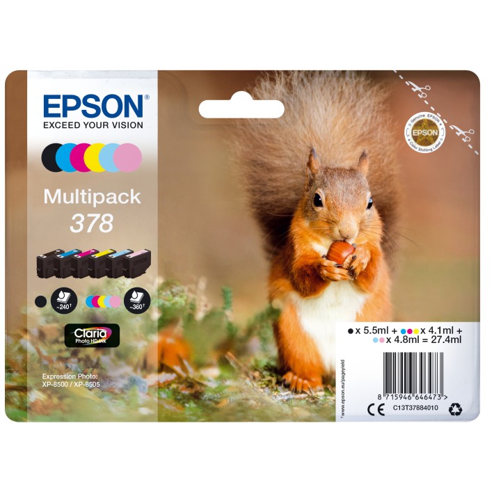 Epson Squirrel Multipack 6-colours 378 Claria...
