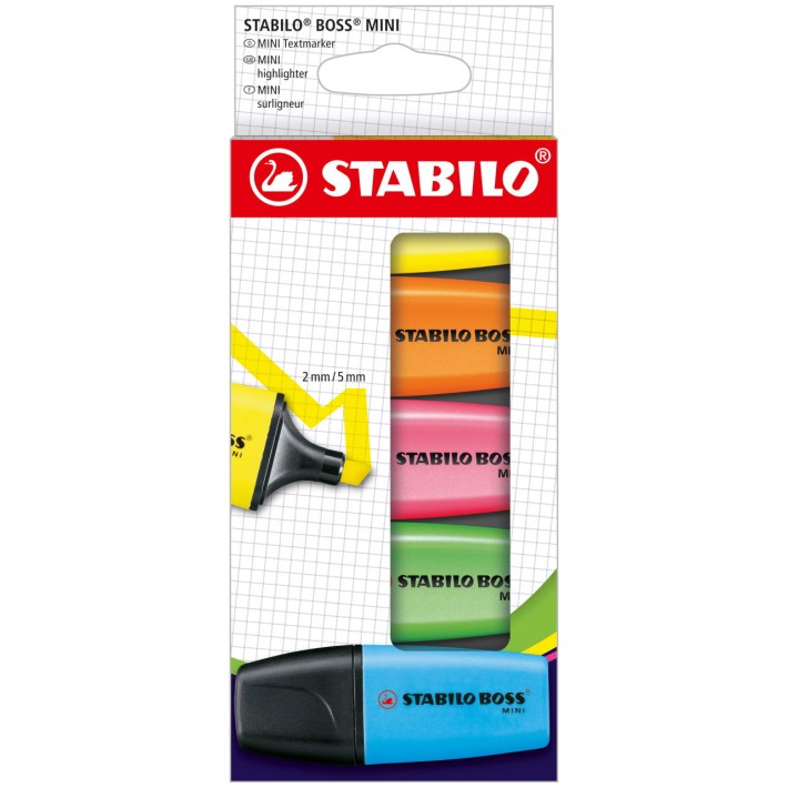 STABILO BOSS MINI evidenziatore 5 pz Punta...