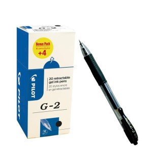 Pilot G-2 VALUE PACK Penna in gel retrattile Medio Nero...