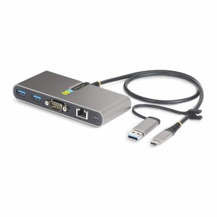 StarTech.com Hub USB-C a 2 porte con Ethernet e RS-232,...