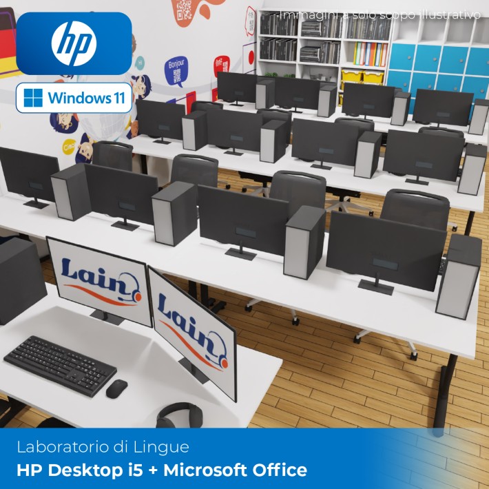 Laboratorio di Lingue Desktop - HP I5 -...