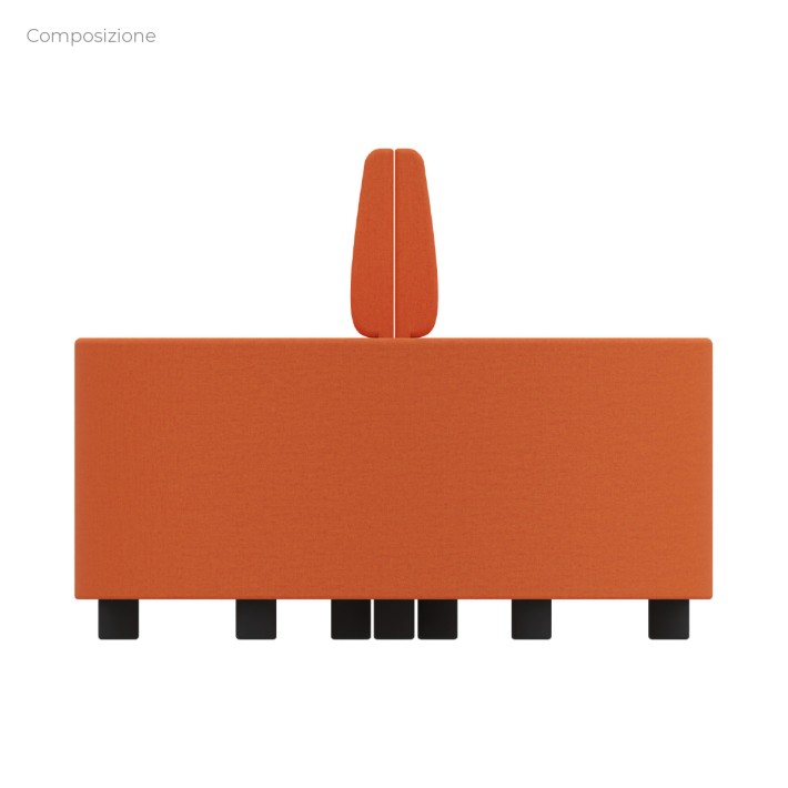 Composizione Flora - 2 Pouf Rettangolo Stretto...