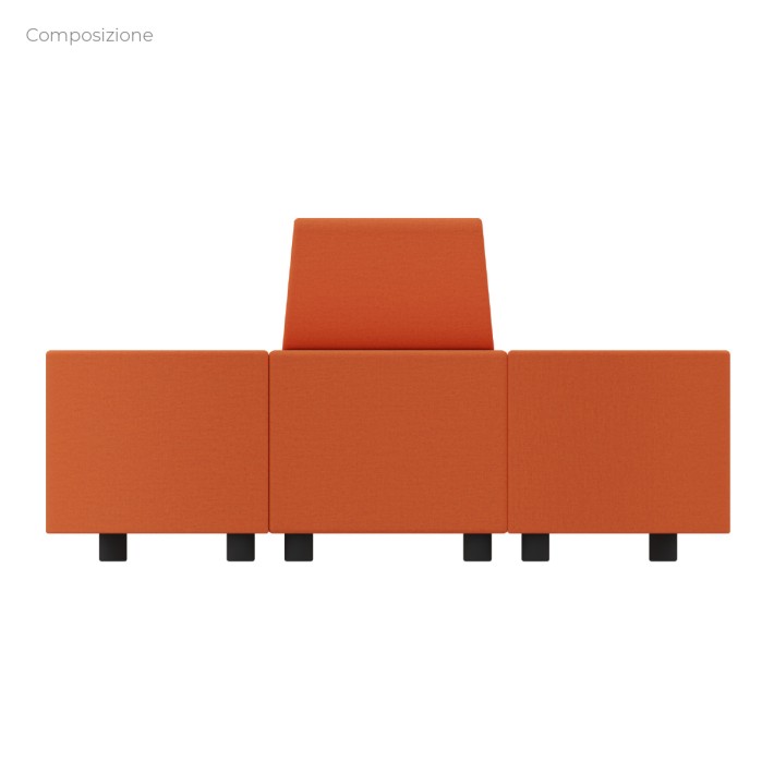 Composizione Flora - 2 Pouf Rettangolo Stretto...