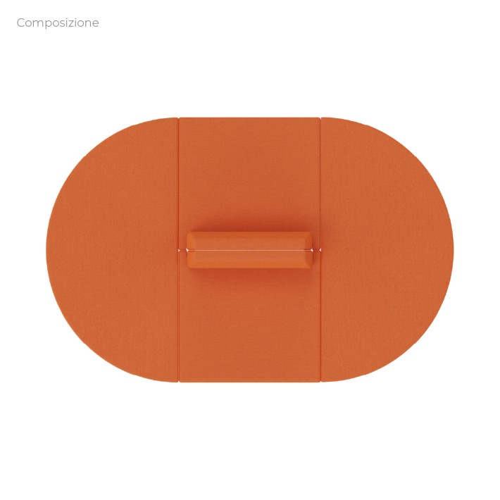 Composizione Flora - 2 Pouf Rettangolo Stretto...