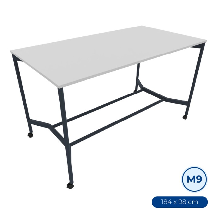 Tavolo Tiglio Stile in Melaminico con Ruote -...