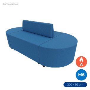 Composizione Flora - 2 Pouf Rettangolo Largo - 2 Pouf...