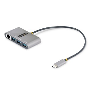 StarTech.com Hub USB-C con Ethernet a 3 porte -...