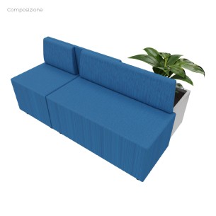 Composizione Flora - Pouf Rettangolo Stretto - 2 Pouf... 2