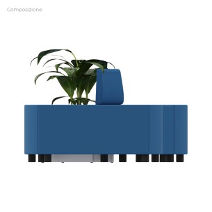Composizione Flora - 4 Pouf Angolari - 1 Pouf Rettangolo... 2