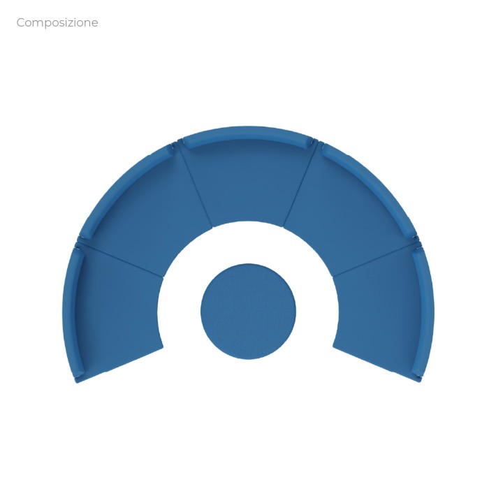 Composizione Flora - 5 Pouf Angolari Stretti...