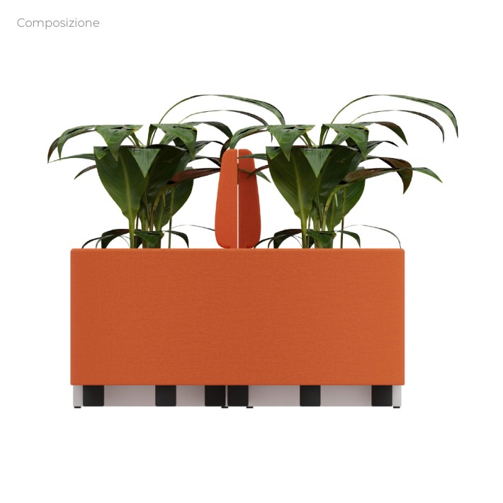 Composizione Flora - 2 Pouf Rettangolo Stretto...