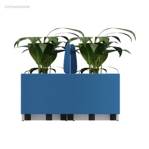 Composizione Flora - 2 Pouf Rettangolo Stretto - 2 Pouf... 2