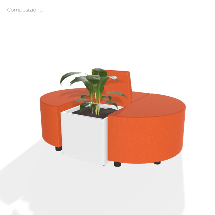 Composizione Flora - Pouf Rettangolo Stretto -...