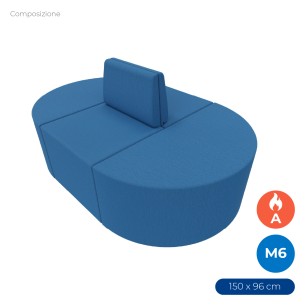 Composizione Flora - 2 Pouf Rettangolo Stretto - 2 Pouf...