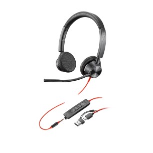HP Poly Cuffie stereo Poly Blackwire 3325 con connettore...