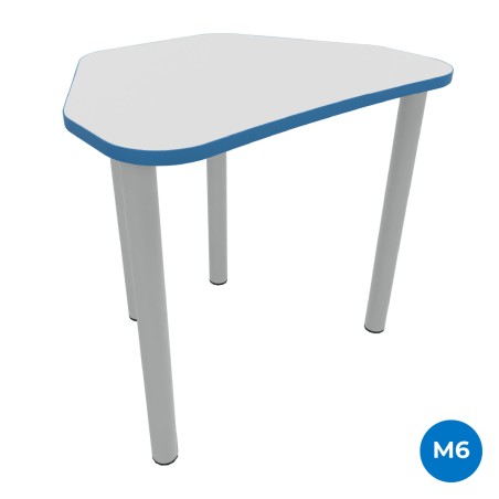 Tavolo Pino Trapezio 4 Gambe in Melaminico con Piedini - Dimensioni 75,5 x 58,5 x 76 cm -...