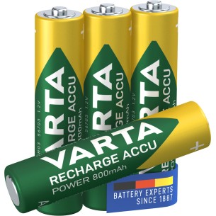 Varta Recharge Accu Power AAA 800 mAh Blister da 4...