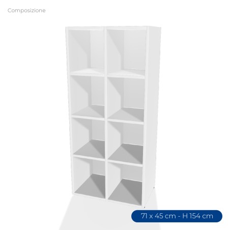 COMPOSIZIONI EDERA Armadio con Fondo Composto da 2 Moduli Rettangolari Stretti - Dimensione...