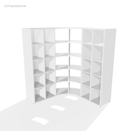 COMPOSIZIONI EDERA Armadio Composto da 4 Moduli Rettangolari Larghi con Fondo e 2 Moduli...