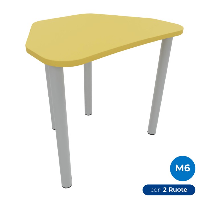 Tavolo Pino Trapezio 4 Gambe in Melaminico con...
