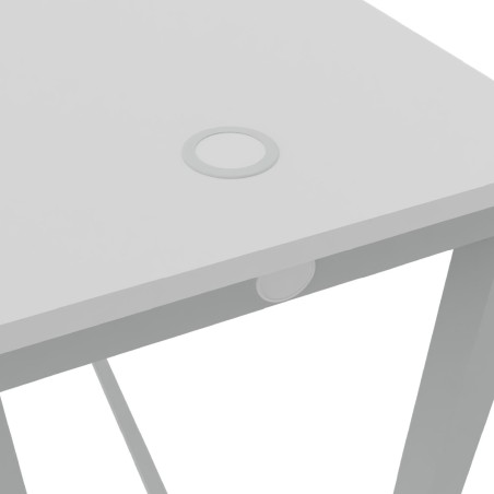 Tavolo Tiglio Lab in Melaminico con Piedini e Poggiapiedi - Dimensioni 200x60x107,2 cm -...