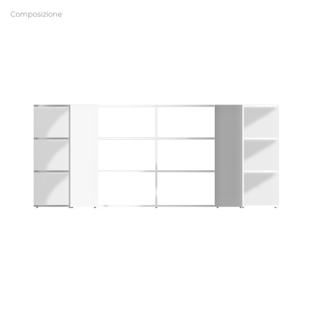 COMPOSIZIONI EDERA Armadio Composto da 6 Moduli Curvi Ignifughi B-s1.d0 - Diametro 280/190...