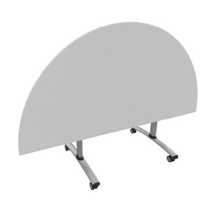 Tavolo Tiglio Ribaltabile Semicerchio in Melaminico con... 2