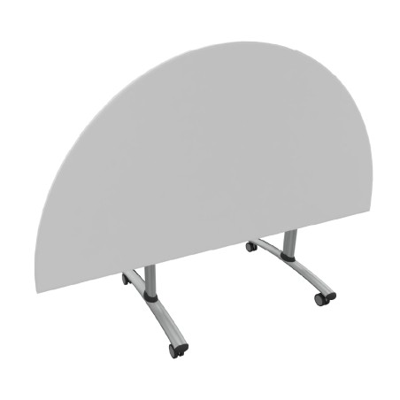 Tavolo Tiglio Ribaltabile Semicerchio in Melaminico con Ruote -Dimensioni 180xr90x76,5cm...