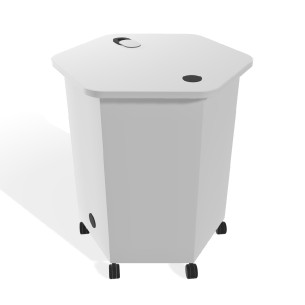 Tavolo Pino C Elettrificato Esagonale in Melaminico con...