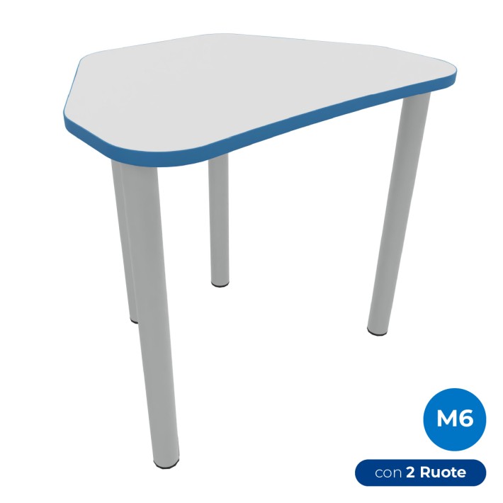 Tavolo Pino Trapezio 4 Gambe in Melaminico con...