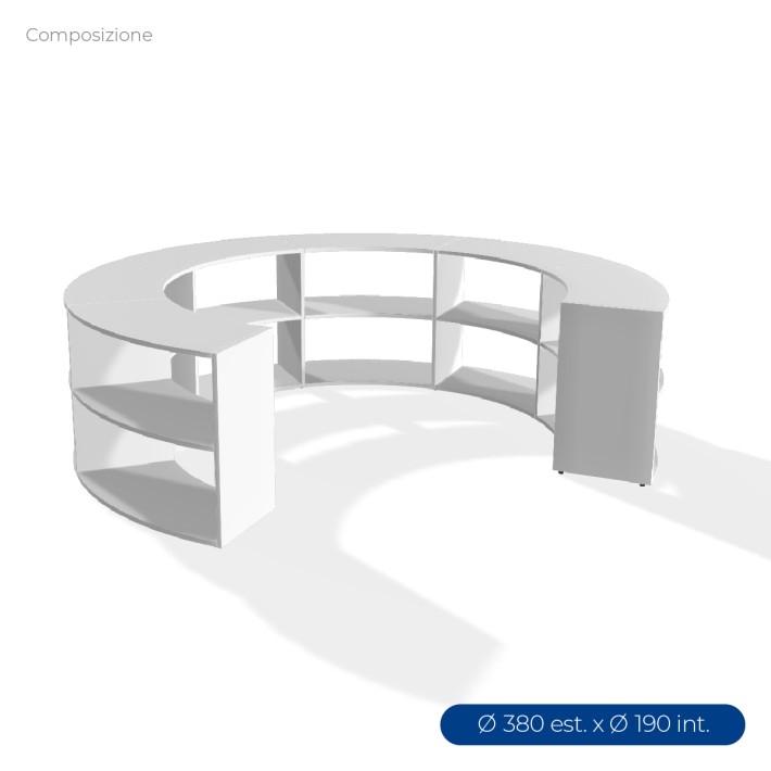 COMPOSIZIONI EDERA Armadio da 6 Moduli Curvi -...