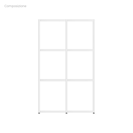 COMPOSIZIONI EDERA Armadio 2 Moduli Rettangolari Stretti - Dimensioni 71 x 45 x 116,5 cm -...