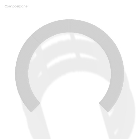 COMPOSIZIONI EDERA Armadio da 6 Moduli Curvi - Ingombro Diametro Esterno 370 cm, Diametro...